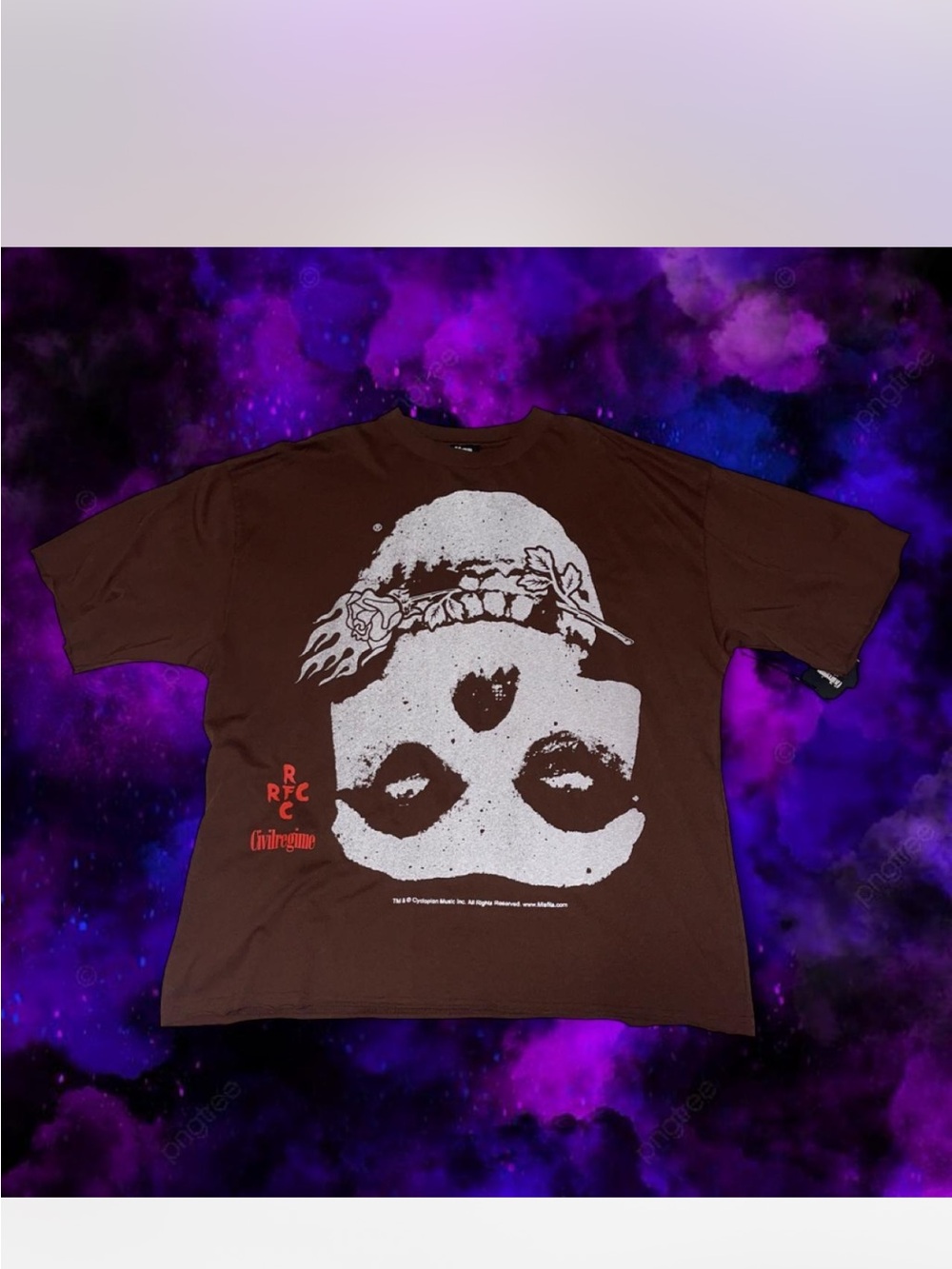 Civil regime XL brown shirt misfits collab Godspeed hellstar